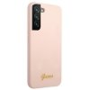 Guess GUHCS22MLSLMGPP S22+ S906różowy/pink hardcase Silicone Script Metal Logo